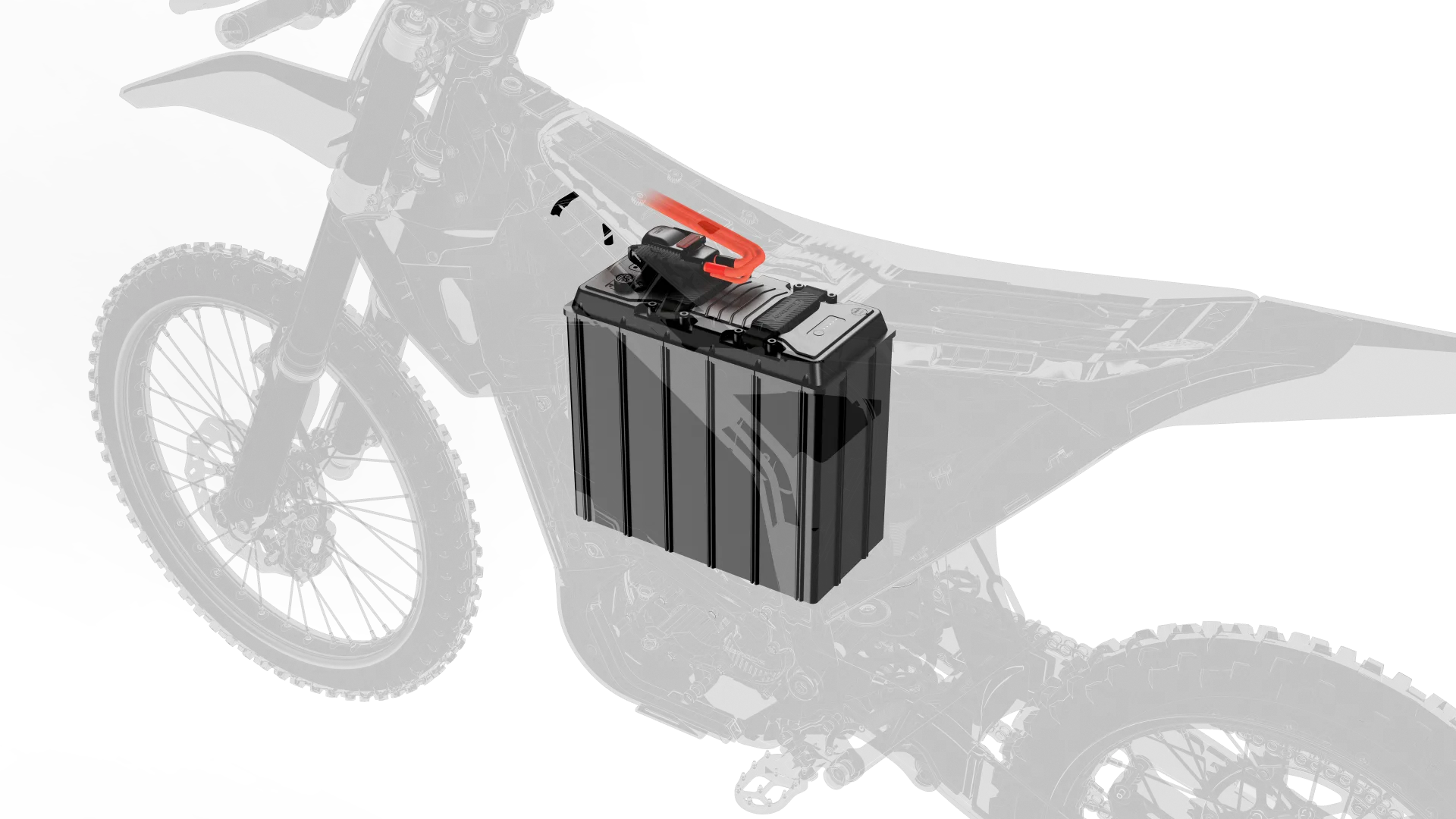 RERODE RX : La nouvelle moto électrique 35 kW dévoilée au CIMAMotor 2026 - Position de la batterie amovible rerode rx - Rerode Europe